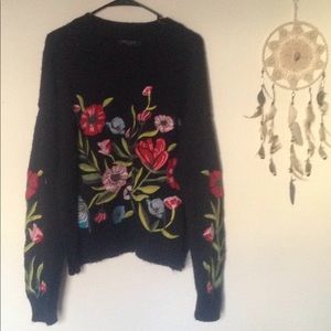Chunky floral sweater